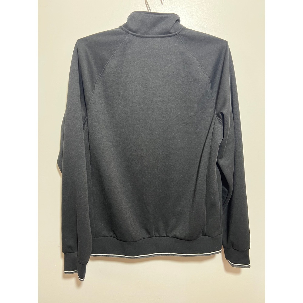 Robert Graham Mens Black Full Zip Track Jacket Mock Neck Tipped Trim RG Logo M - Picture 9 of 13